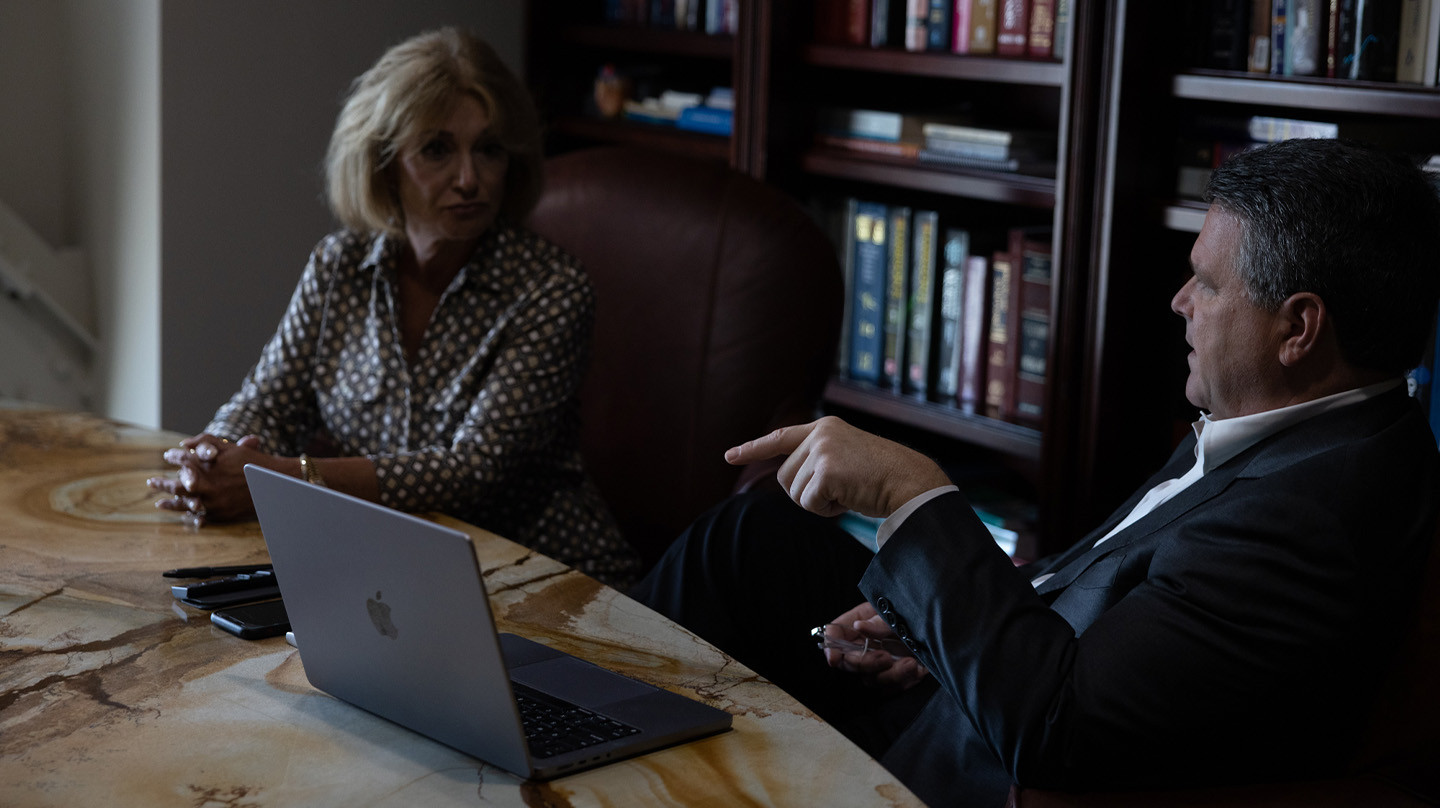 Mark Clore in meeting